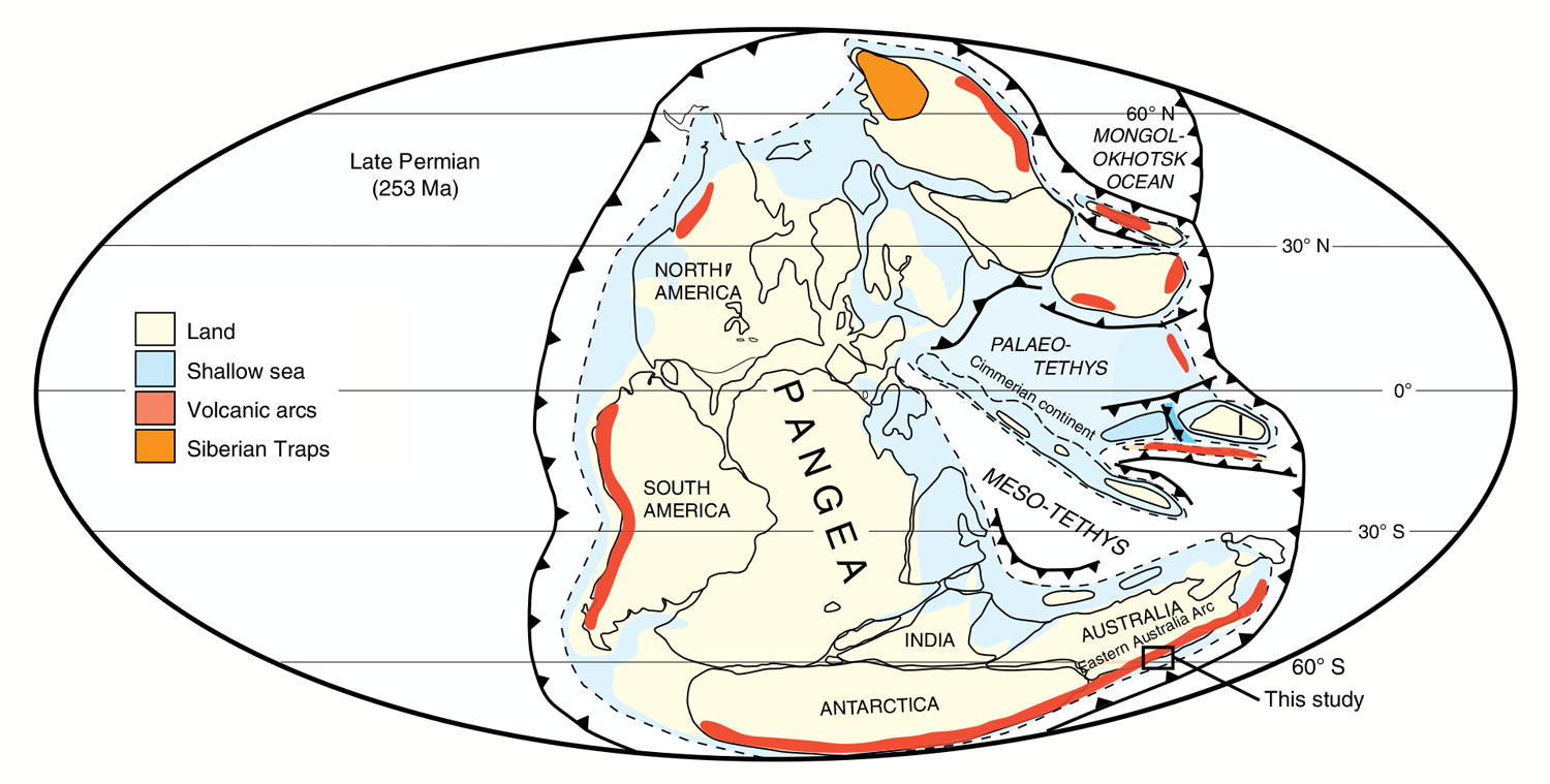 pulses in silicic arc magmatism initiate end permian extinction 1 1500
